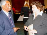 Minister Lynne Brown receiving proposal from Chris Frechos